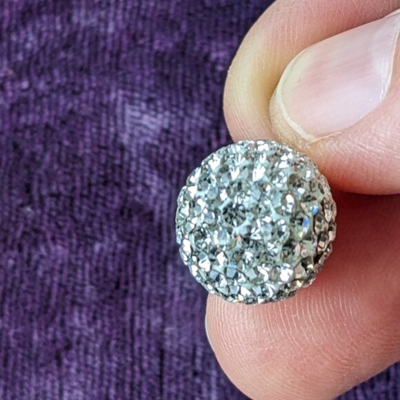 925 Sterling Silver Teardrop Pendant With Sparkly Crystals - Picture 3 of 7